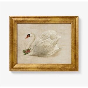 New /  SWAN FRAMED WALL ART Threshold STUDIO MCGEE Christmas